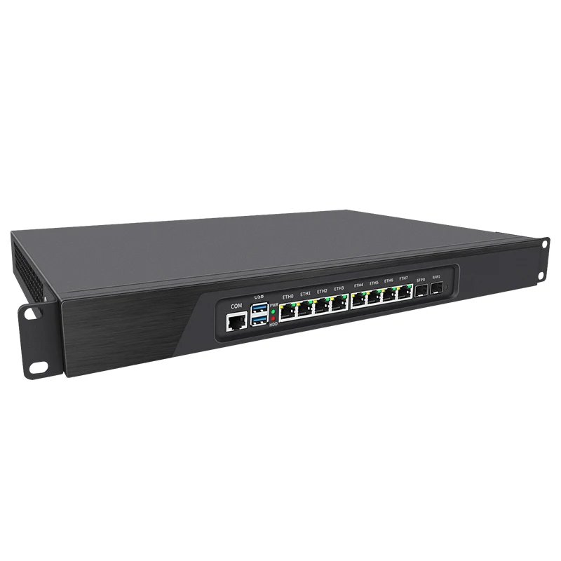 1U Firewall Hardware Core i5 2520M i7 3520M i3 3110M Firewall Server With 8 Intel Gigabit NICs 2 SFP pfSense OPNsense AES-NI