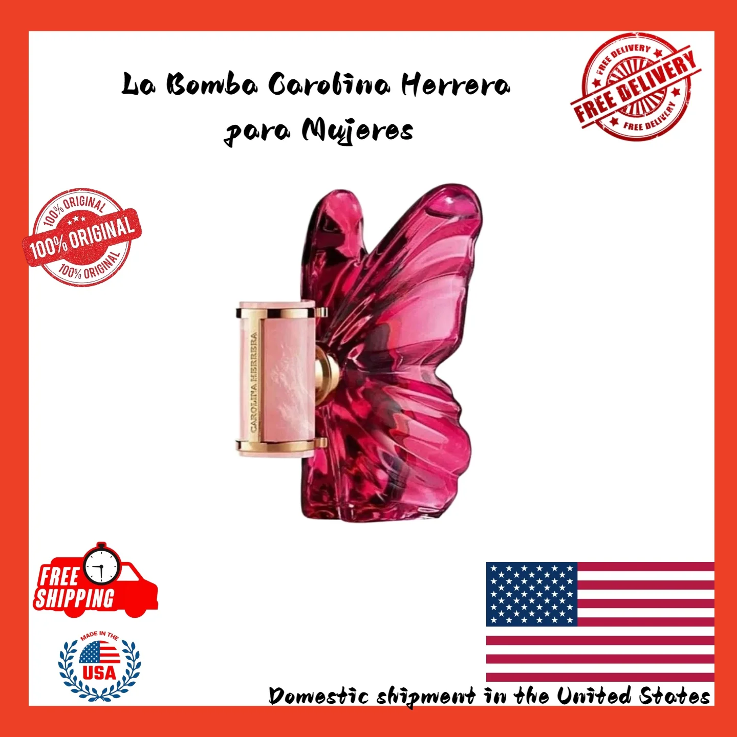 

Carolina Herrera La Bomba Eau de Parfum 80ml Womens Perfume Long-lasting Arabian luxury fragrance, suitable for everyday use