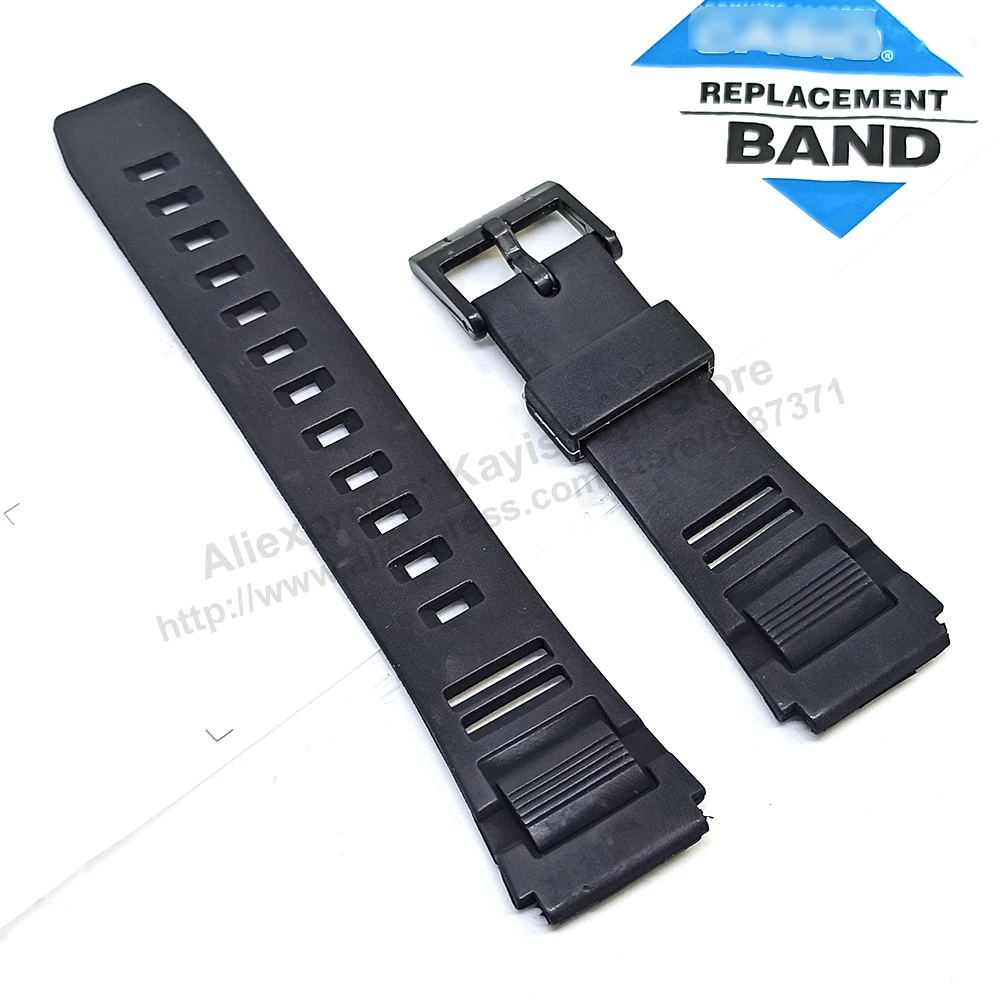 Fits/For Casio AW-44 , AW-44Q , DB-150 , ABX-20 ABX-23, ABX-24, ABX-20U , DB-81 - 19mm Black Rubber Replacement Watch Band Strap