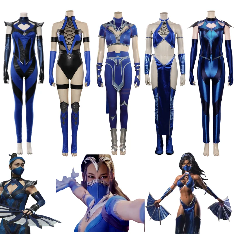 

Mortal Kombat Cosplay Kitana Cosplay Costume Women Jumpsuit Fantasia Role Play Outfits Halloween Carnival Party Disguise Suit