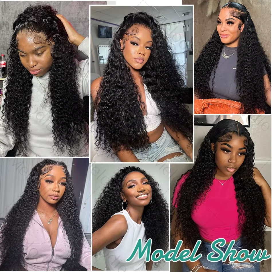 30 36 Inch 13x4 Hd Lace Frontal Wig Water Loose Deep Wave Human Hair Wigs Brazilian Lace Front Wig Wate Wave Wigs 250 Density image 5