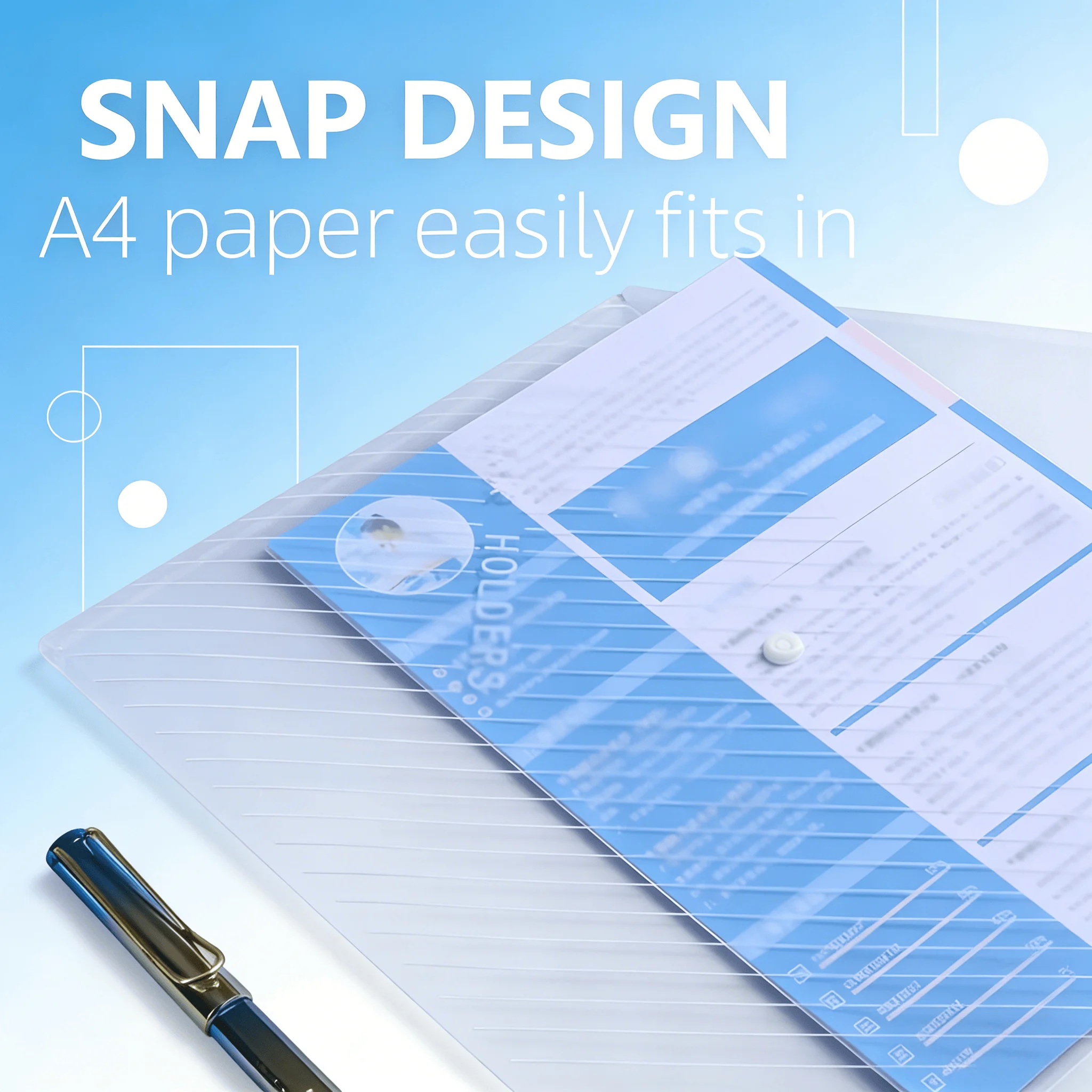 Multicolor A4 Foldable File Folders 5-Pack - Expandable Pocket Organizer for Office, College