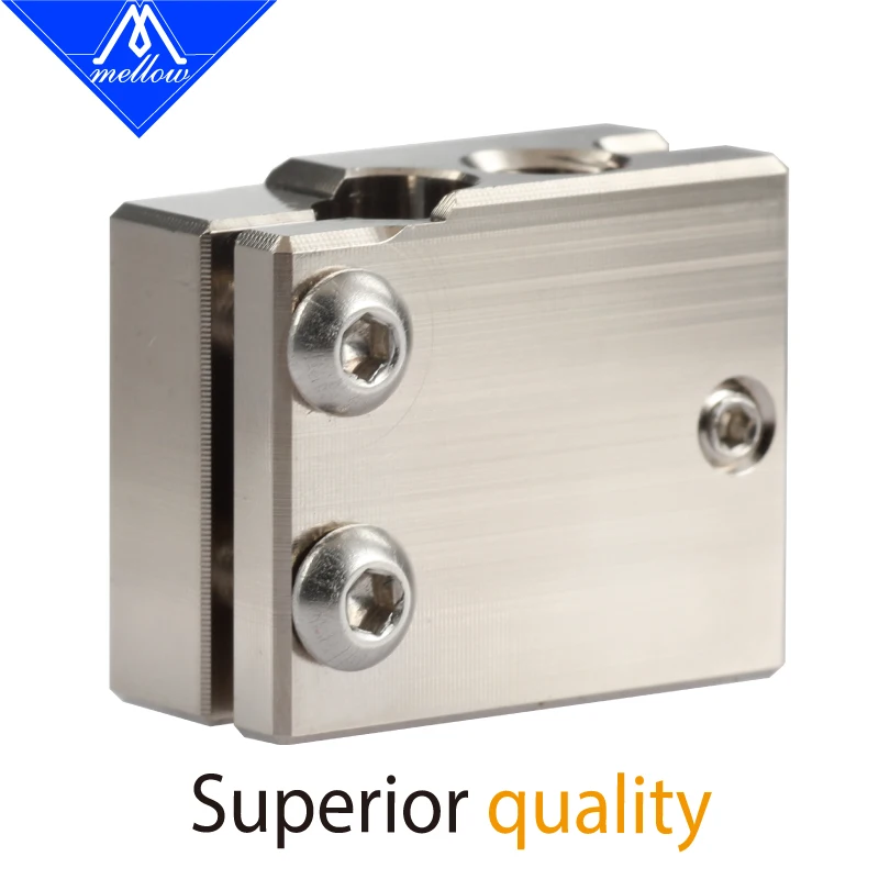 Mellow Top NF-V6 PT100 Volcano Plated Copper Heat Block For Volcano Hotend 3D Printer For DDG Extruder Heated Block