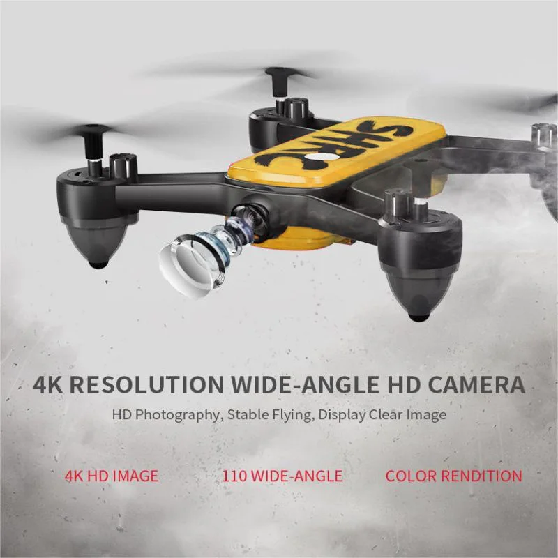 HR H7 GPS Drone 4K HD Cámara ajustable Quadcopter 2,4 GHz WiFi FPV transmisión para entusiastas y principiantes, juguete de regalo