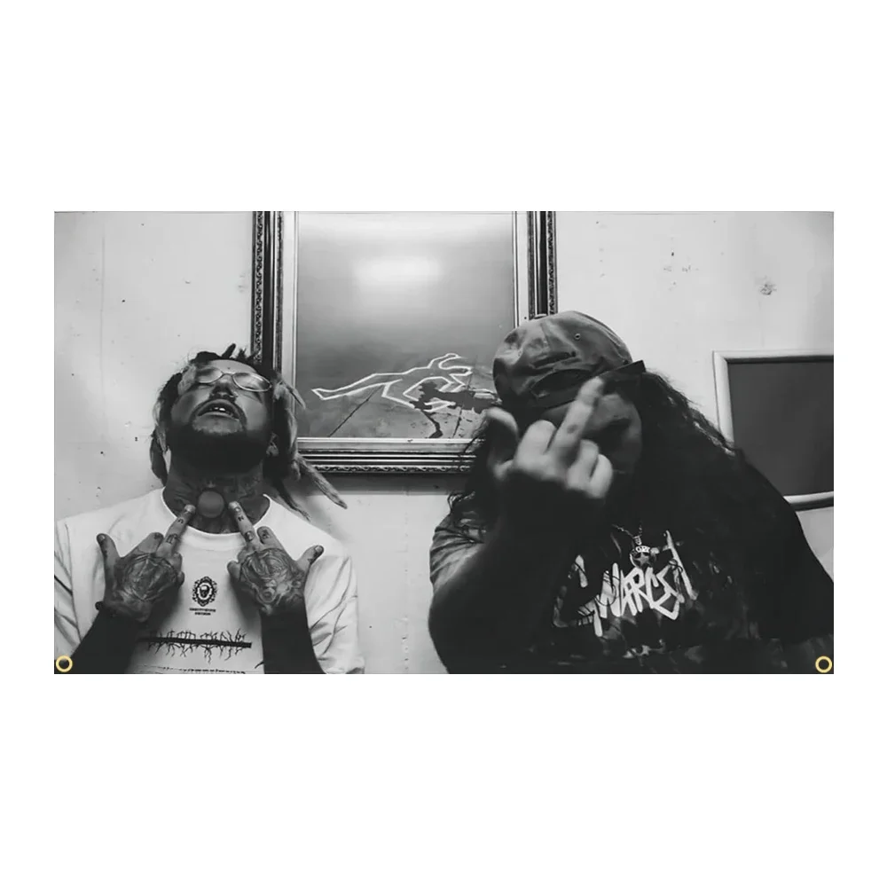 90x150cm Suicideboys G59 Hip Hop Boy Music Flag Banner Decoration Tapestry FLAGCORE — zdjęcie 2