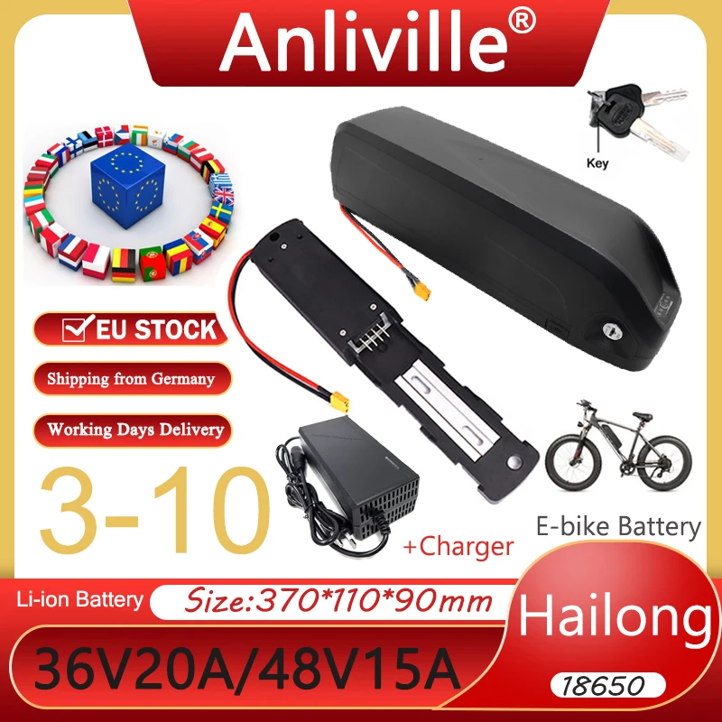 Neuer Hailong Akku 36V 48V 15Ah 20Ah für E-Bike Bafang BBS02 BBS03 BBSHD Motor Hailong Akku für Fahrräder Lieferung innerhalb von 3-12 Tagen EU-LAGER