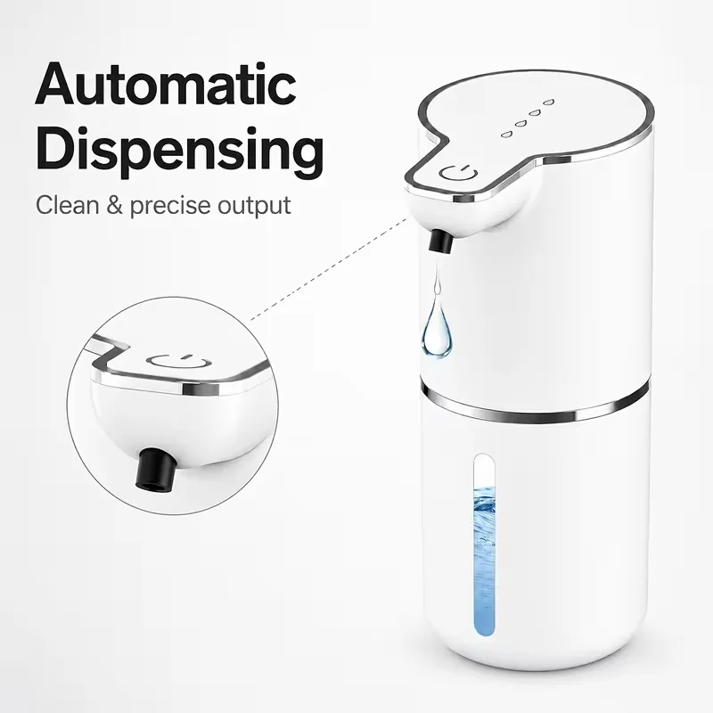 Smart sensor electric soap dispenser, advanced automatic soap dispenser, hand soap dispenser, kitchen sink soap dispenser, wall-mounted foam soap dispenser, suitable for homes, hotels, dormitories, wall-mounted/desktop dual-use and other places