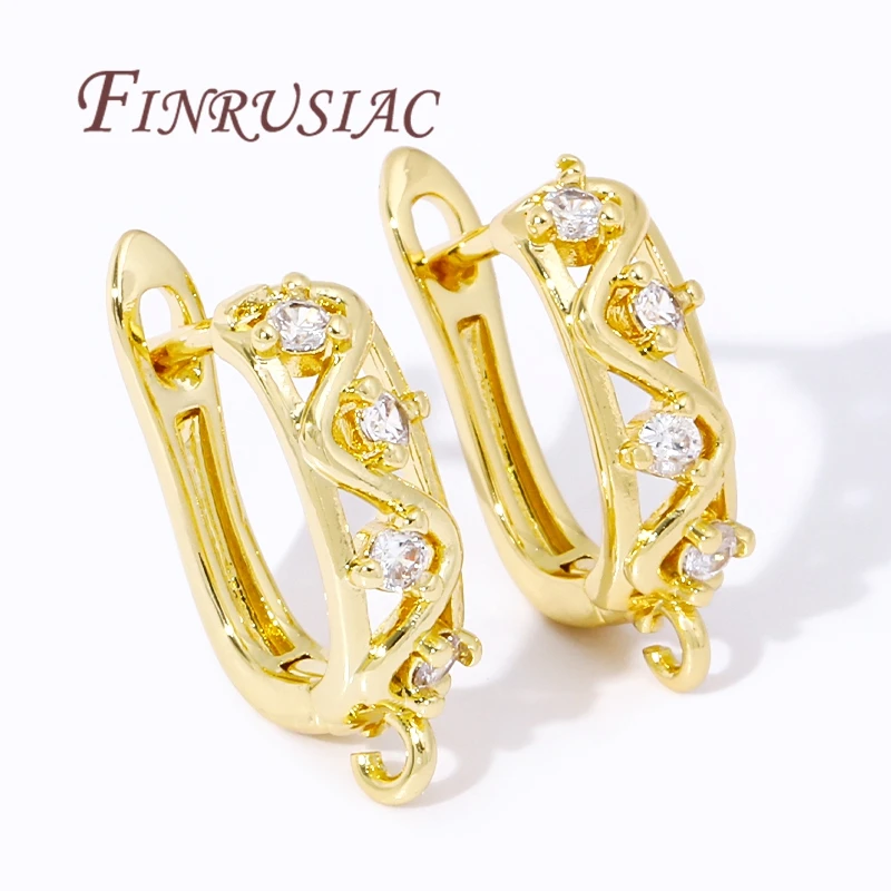 Multi Styles DIY Women's Anti-Allergy Earrings Making 18K Gold/Rhodium Plated Earwires Fasteners Earring Hooks Accessories