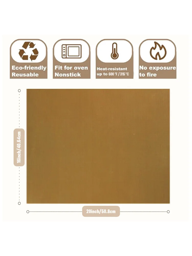 Feuille de transfert de presse à chaud, 3 pièces, papier PTFE antiadhésif, tapis artisanal réutilisable résistant à la chaleur 16x20 pouces