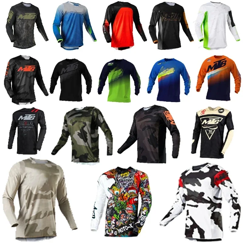 AliExpress None 2025MTB Enduro MTB Cycling Sleeve Cycling Jersey Downhill Shirt Camiseta Motocross T-shirt Mx Mountain Bike Clothing  Mtb Jersey