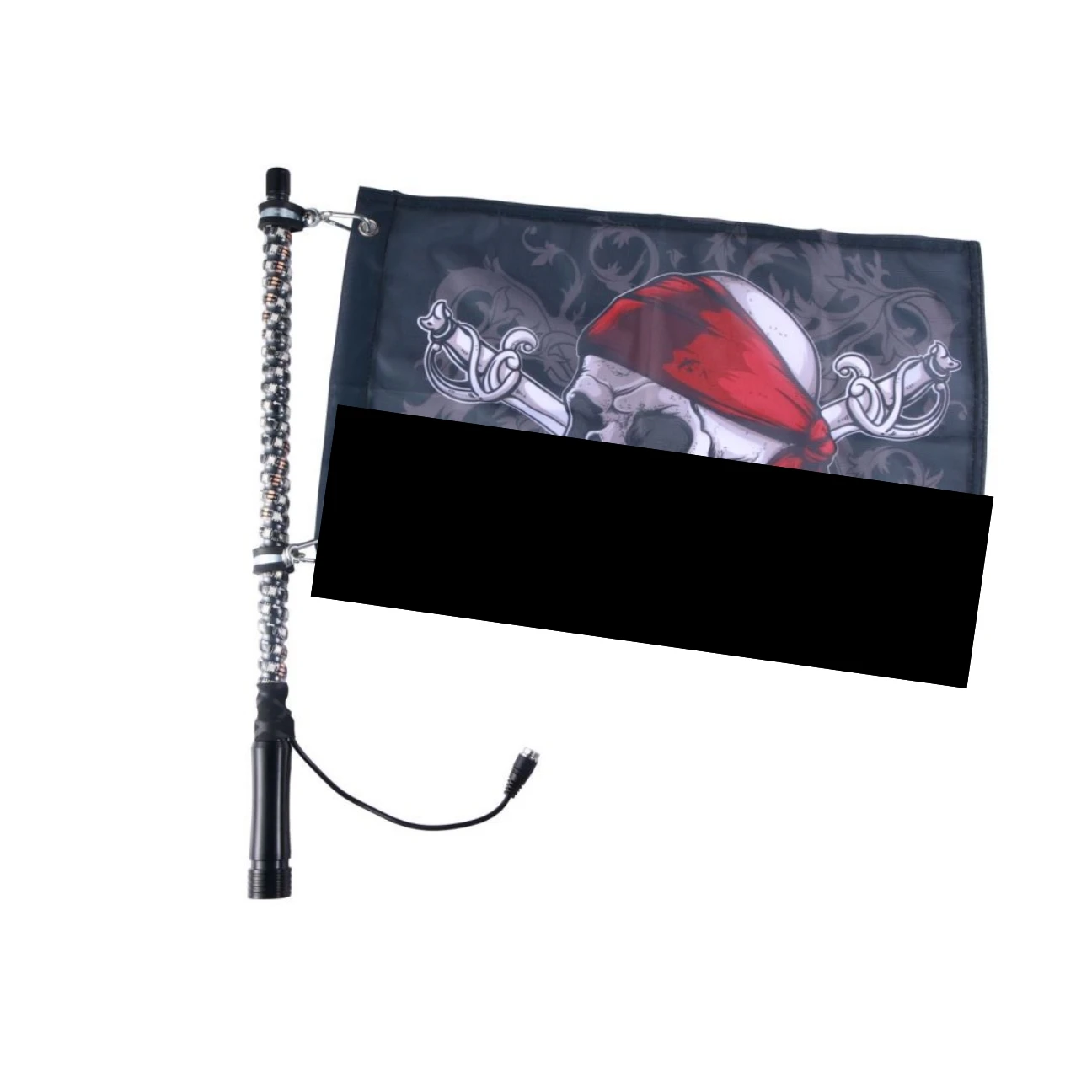 4FT Whip Lights ，Led Whip Light，Spiral RGB Chasing Lighted Whips Flags for Off- Road Vehicle ATV UTV RZR Jeep Trucks Dunes
