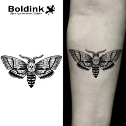 Halloween Moth Temporary Tattoo,Lasts To 15 Days New Technology Magic Waterproof Semi Permanent Sticker.