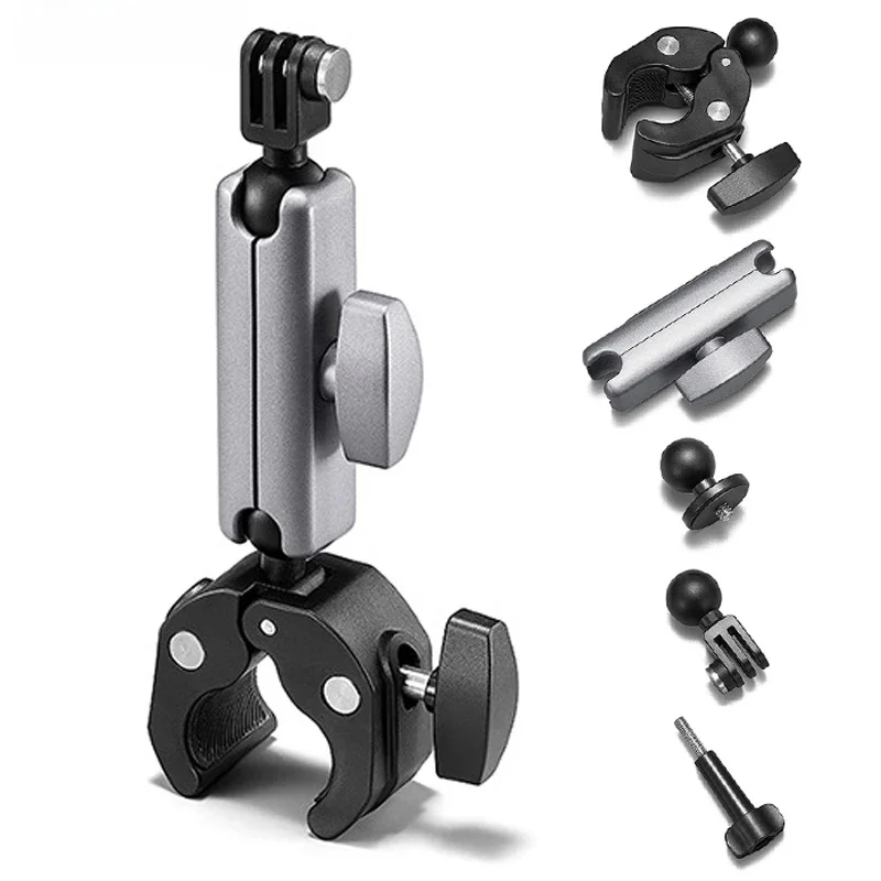 AliExpress SZKOSTON Motorcycle Handlebar Clip Holder Bicycle Bike Seatpost Clamp for Gopro 12 11 10 9 8 7 Insta360 X3 X4 Action Camera Accessories