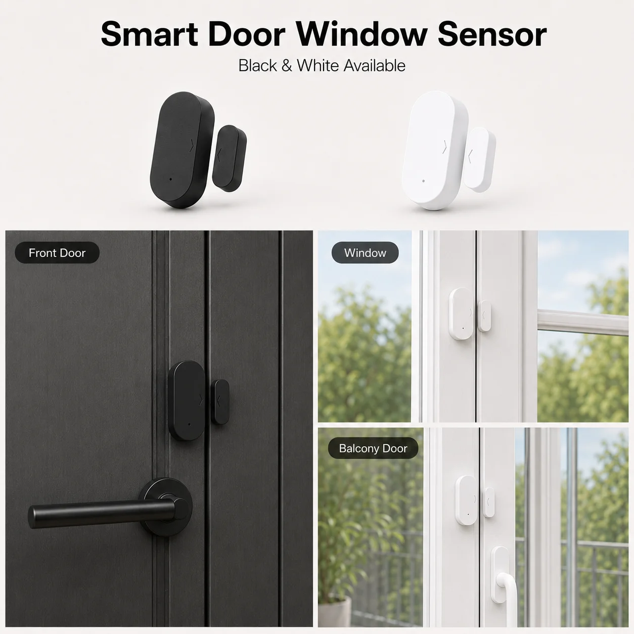 Sensor de contato para porta/janela Zigbee 3.0 para casa inteligente, requer suporte a Zigbee Hub, Alexa, Zigbee2MQTT, ZHA e Home Assistant.