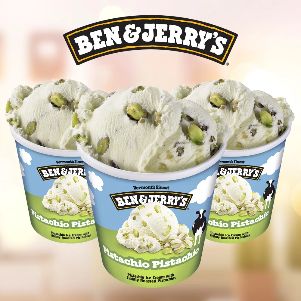 Pint of Ben & Jerry's ice cream 473mL 3 bundles (PistachioPistachio+PistachioPistachio+PistachioPistachio)