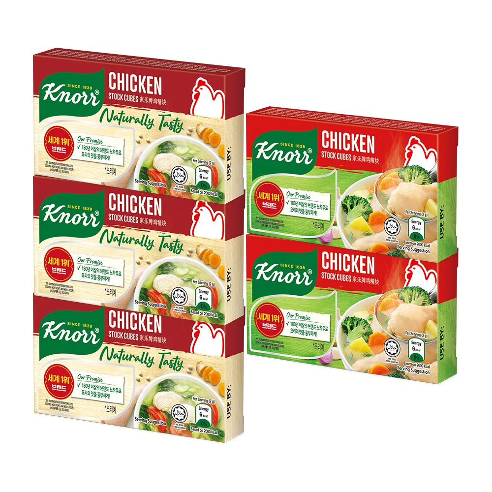 Knoor stock cube chicken A mend flavor 60g x 3 pieces + Knoor stock cube chicken 60g x 2 pieces