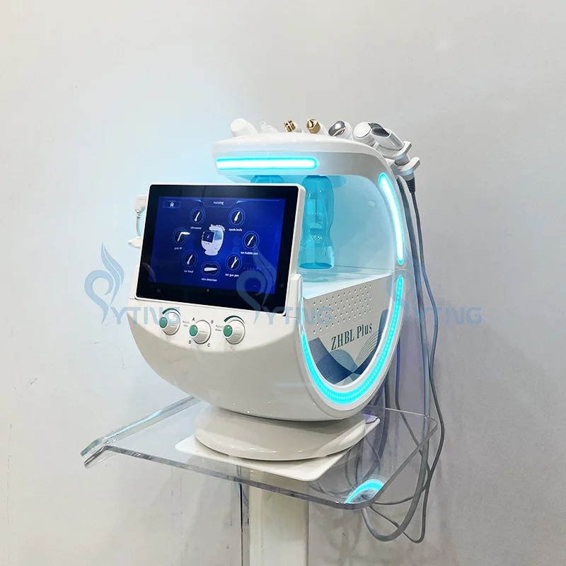 7 in 1 Smart Ice Blue Plus Hydra Oxygen Facial Machine Facial Cleaning  2nd Generation Hydro Dermabrasion Skin Analysis