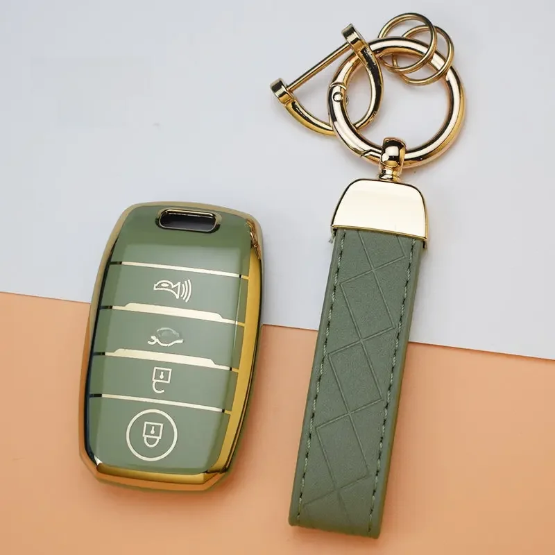 Coque en TPU pour télécommande de voiture, 3/4 boutons, pour KIA Rio Rio5 Sportage Ceed Cerato K3 KX3 K4 K5 Sorento Optima Picanto