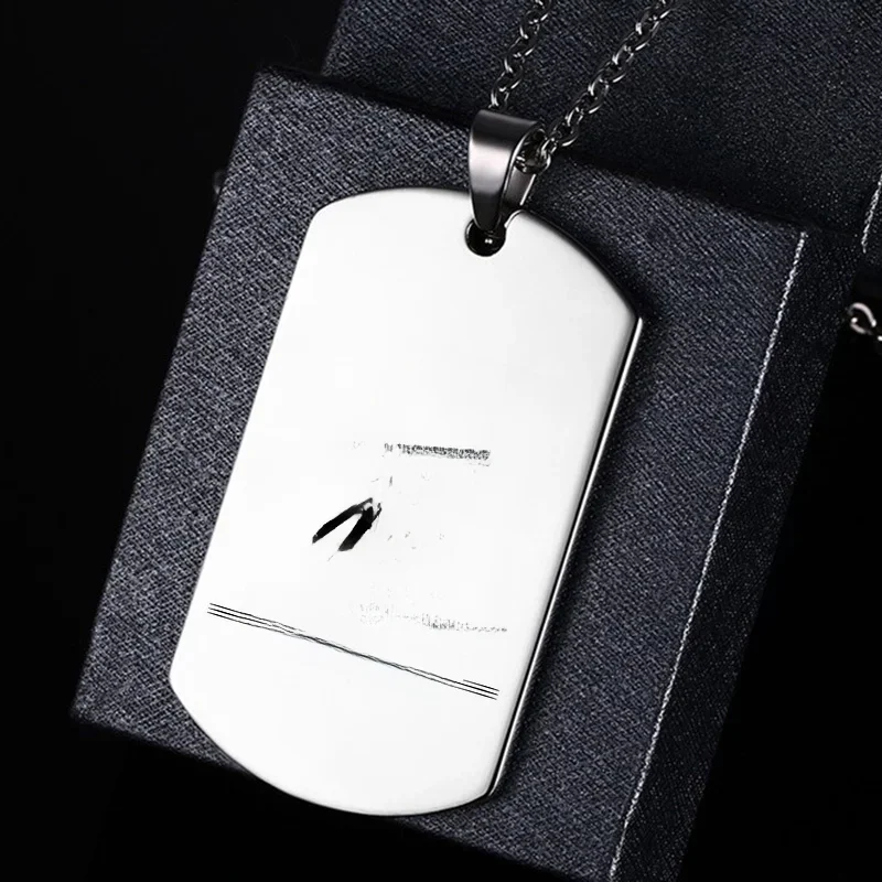 Vnox spersonalizowany obraz naszyjniki solidna stal nierdzewna nieśmiertelnik dla kobiet mężczyzn wisiorek personalizowany prezent — zdjęcie 2