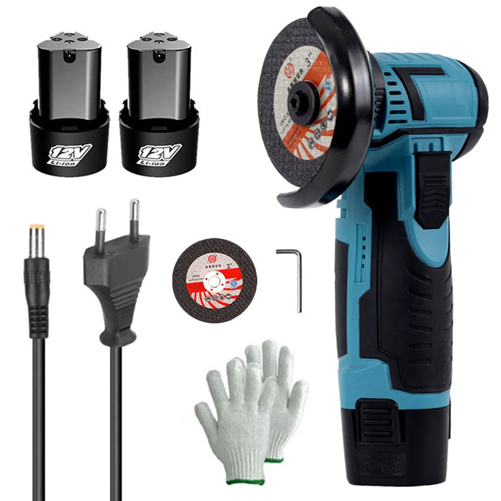 فرش اللاسلكي طاحونة زاوية صغيرة 19500 دورة في الدقيقة 12 فولت ماكينة الطحن بطارية ليثيوم قابلة للشحن طاحونة قطع أدوات كهربائية #1