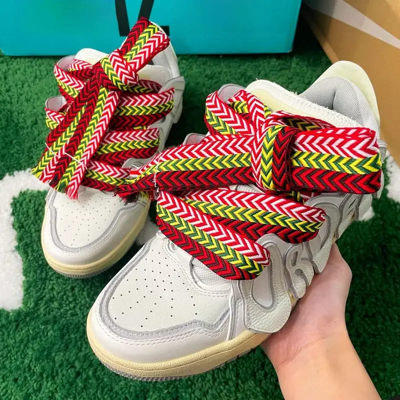 1 paire de lacets plats pour baskets AF1, largeur 1.5cm/2cm/3cm, marque de luxe, chaussures à cordes 120/140/160cm