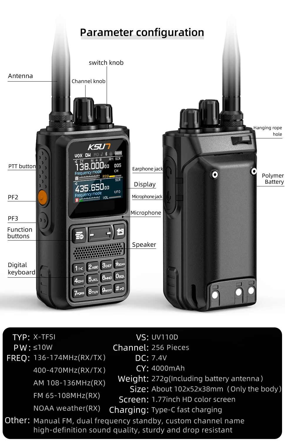 10W Walkie Talkie Long Range Phone APP Wireless Programming Powerful Professional Transceiver Ham Radio Stations Air Band