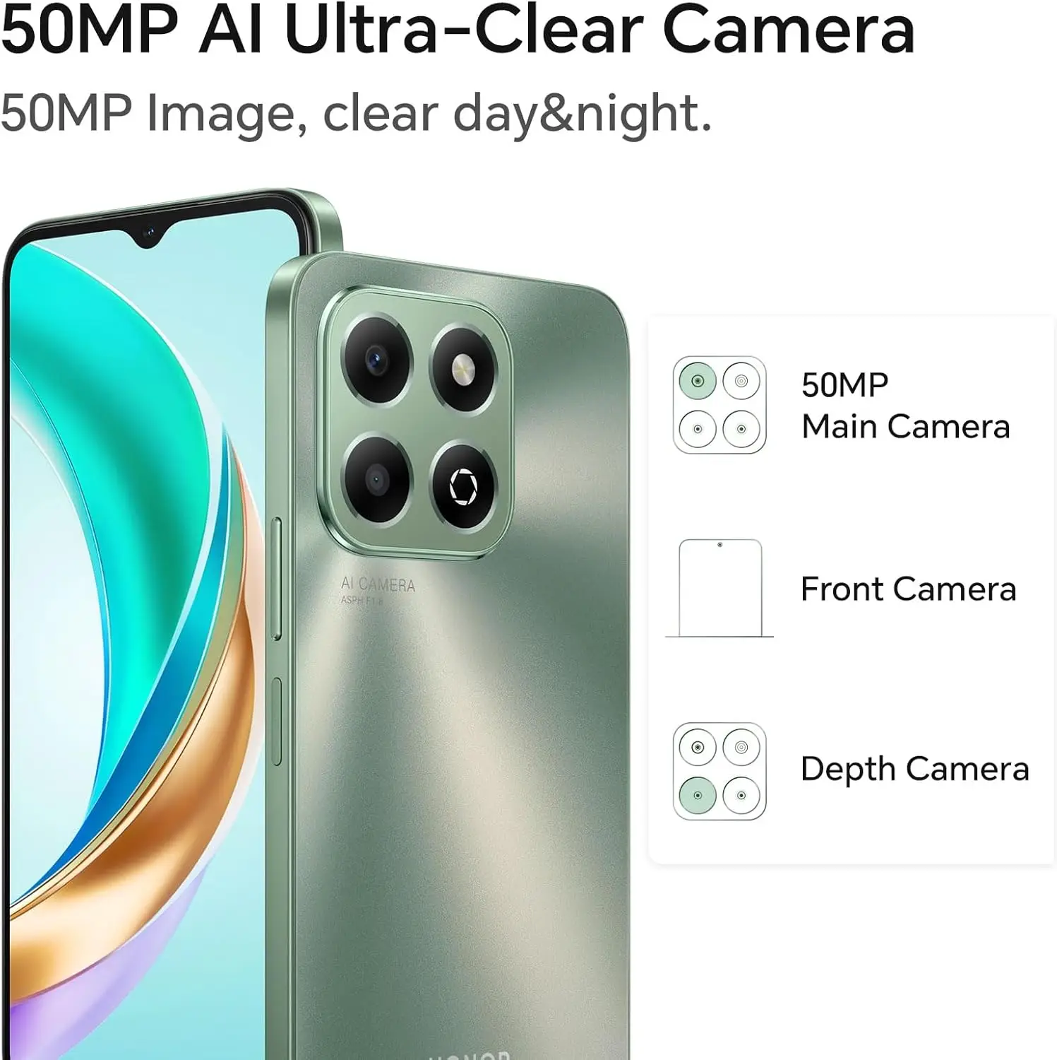 هاتف ذكي HONOR X6B 4G الإصدار العالمي Mediatek Helio G85 50MP كاميرا مزدوجة 6.56 بوصة 90 هرتز TFT شاشة LCD بطارية 5200 مللي أمبير في الساعة