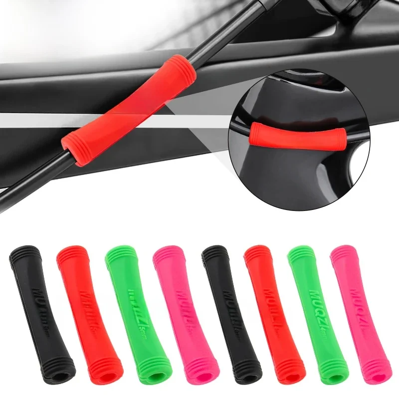 AliExpress MUQZI 4/8pcs MTB Brake Shift Protection Sleeve Road Bike Frame Cable Housing Line Rubber Protector Cover Bicycle Accessories