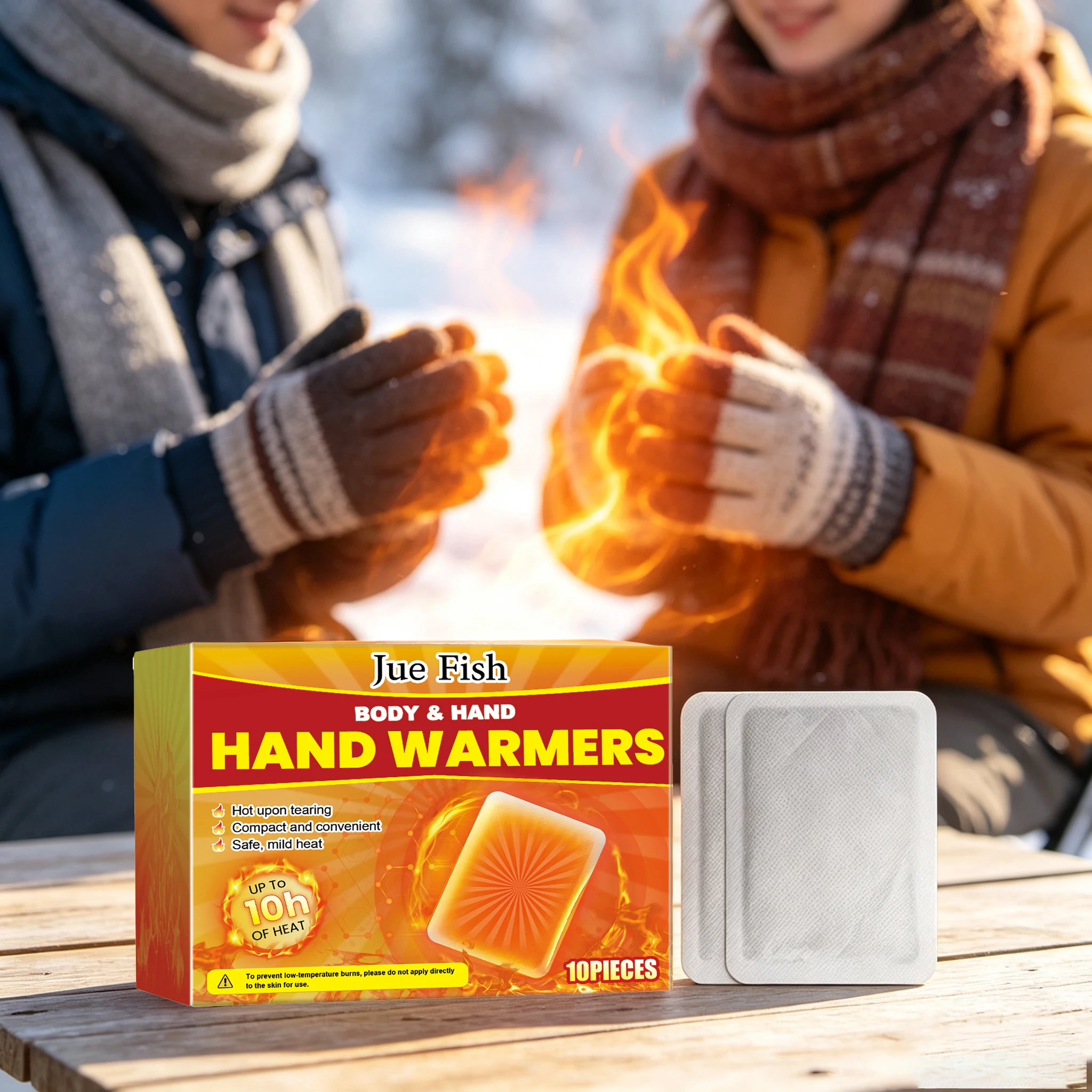 10PCS Body & Hand Heat Patch Safe Formula Portable Self-heating Adhesive Body Warmers Quick Heating Pads Soft Mild Keep Hand Leg Foot Warm Pastes