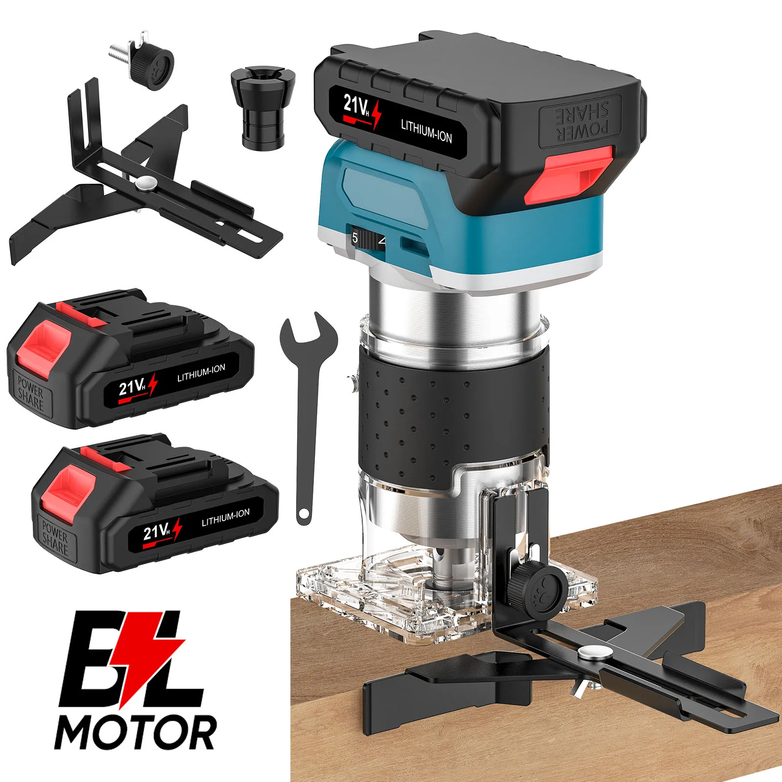 Brushless Wood Router Wood Trimmer Machine Electric Hand Trimmer Carpentry Tool Woodworking Trimming for Makita 18V No Battery