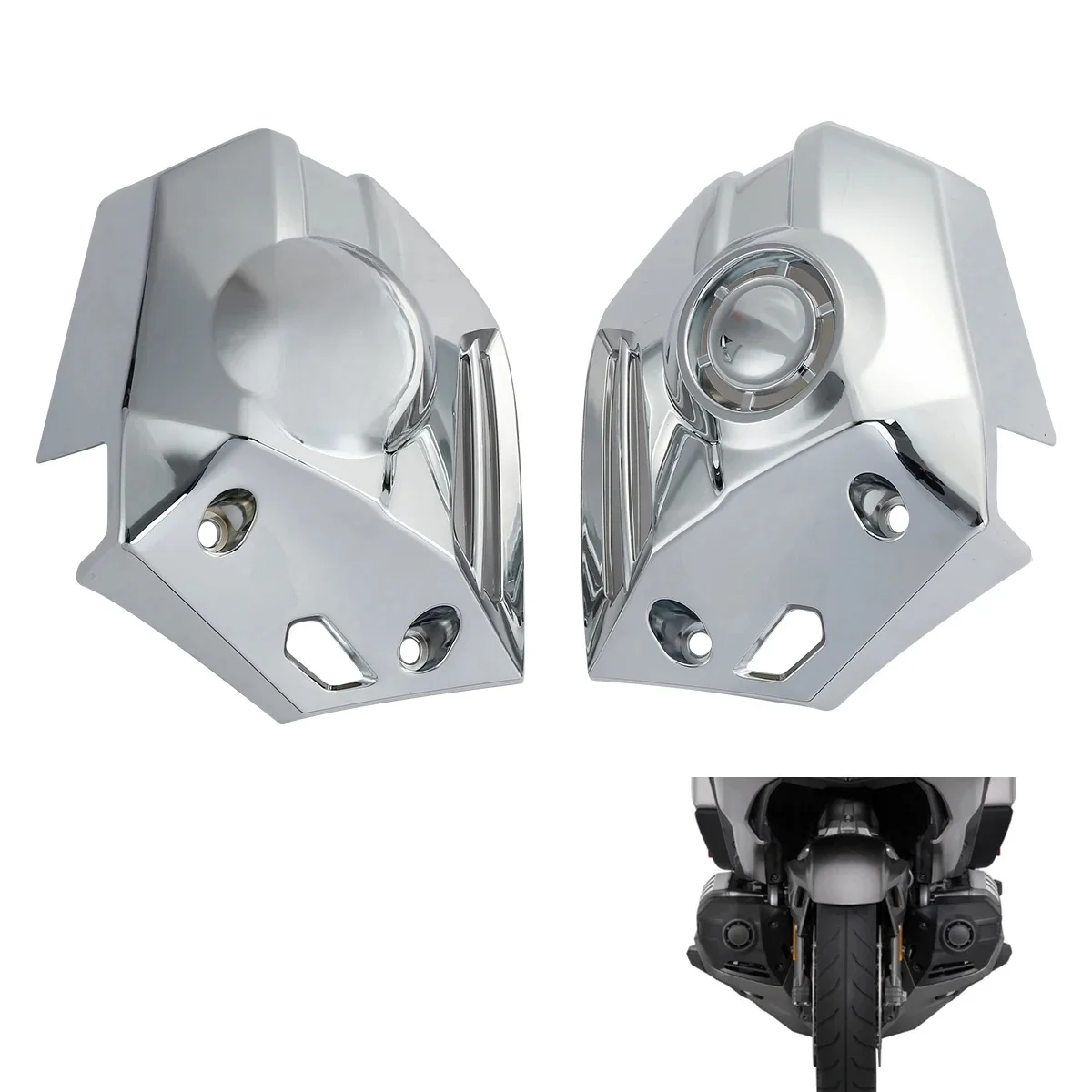 Motocyklowa lewa i prawa dolna osłona chromowana pasuje do Honda Goldwing 1800 GL1800 1800 2018-2024 — 2