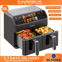 Freidora de aire doble 10L ventana