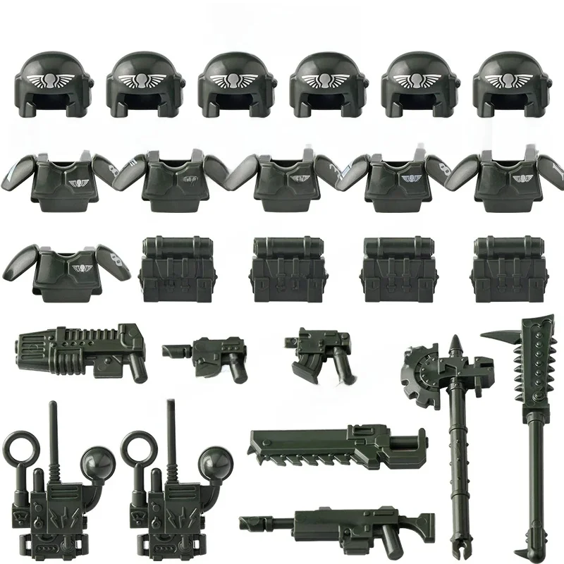 MOC-décennie s de modèle de corps des signaux, ensemble de briques, soldats d'assaut de mêlée, forces armées lourdes modernes, KT1037, WM6trag