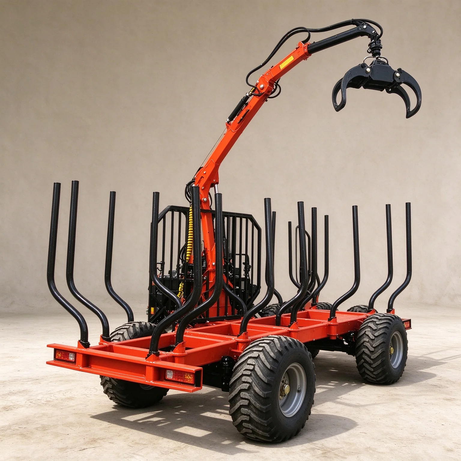 Forestry Loader Hydraulic Log Trailer Crane Timber Log Grapple Crane Forestry Machinery