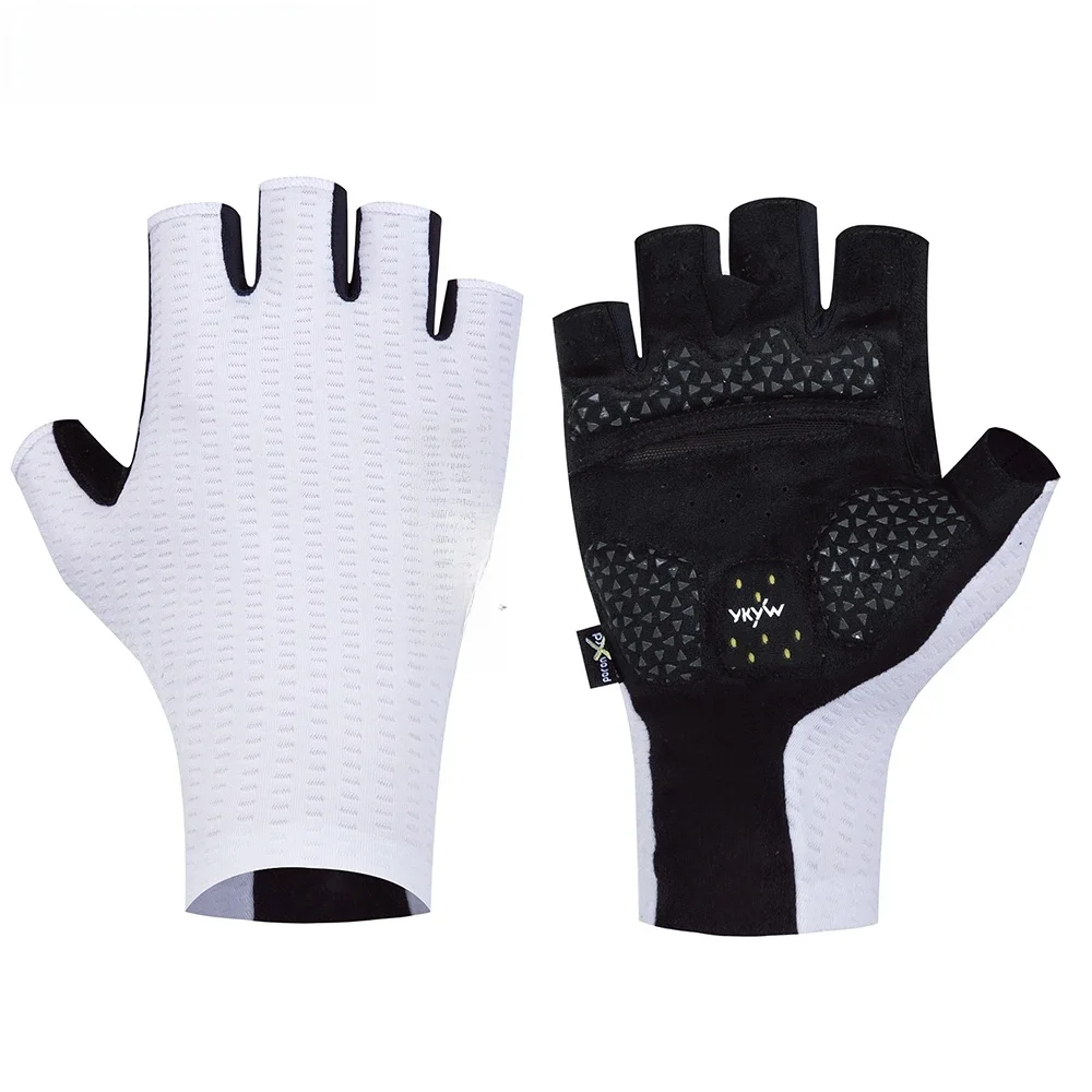 AliExpress NONE YKYWBIKE 2026 Cycling Sports Gloves PORON XRD Sponge Summer Road Bike Gloves Shock-Absorbing Bicycle MTB Half Finger Gloves