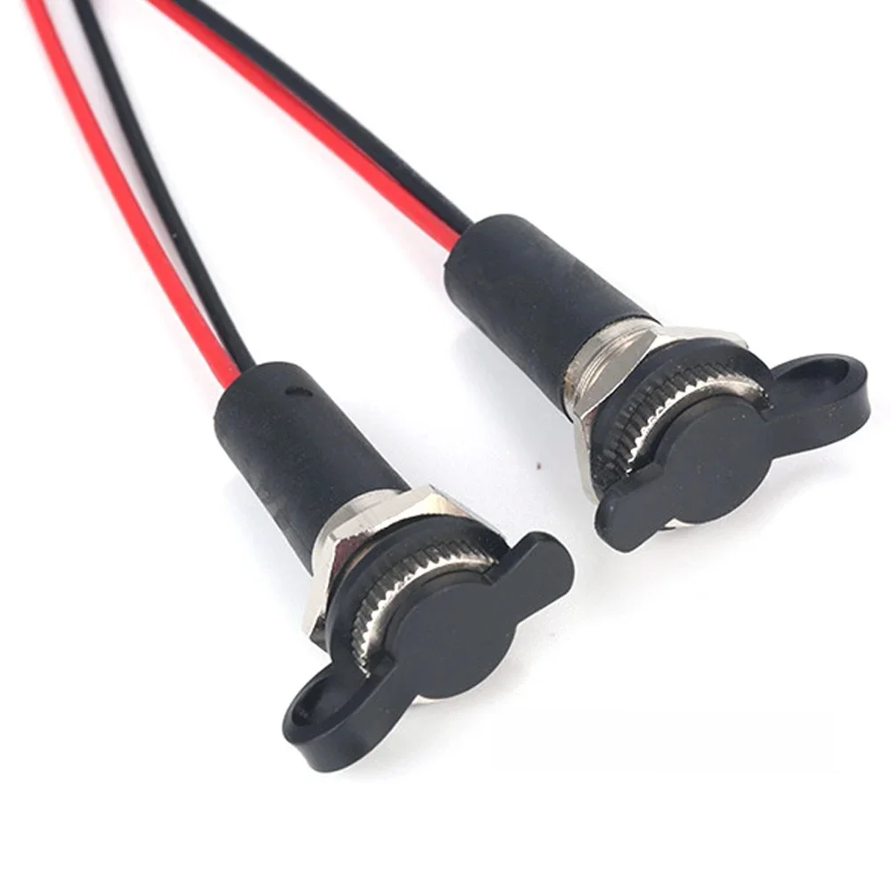 10A 5,5 * 2,1 mm DC-connector Stopcontact 5521 5525 Vrouwelijke aansluiting Paneelmontage 5,5 * 2,5 waterdichte adapter met draadkabelmoer - afbeelding 2