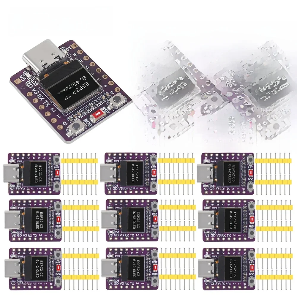 1-10 sztuk ESP32-C3 płytka rozwojowa OLED z 0.42 cala moduł OLED antena ceramiczna ESP32 supermini płyta wifi Bluetooth — zdjęcie produktu 7