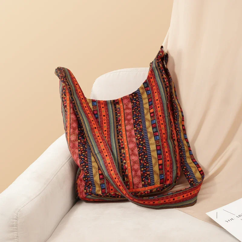 Annmouler Vintage torba damska na ramię styl boho torba Crossbody jakość torba o dużej pojemności z regulowanym paskiem — zdjęcie 2
