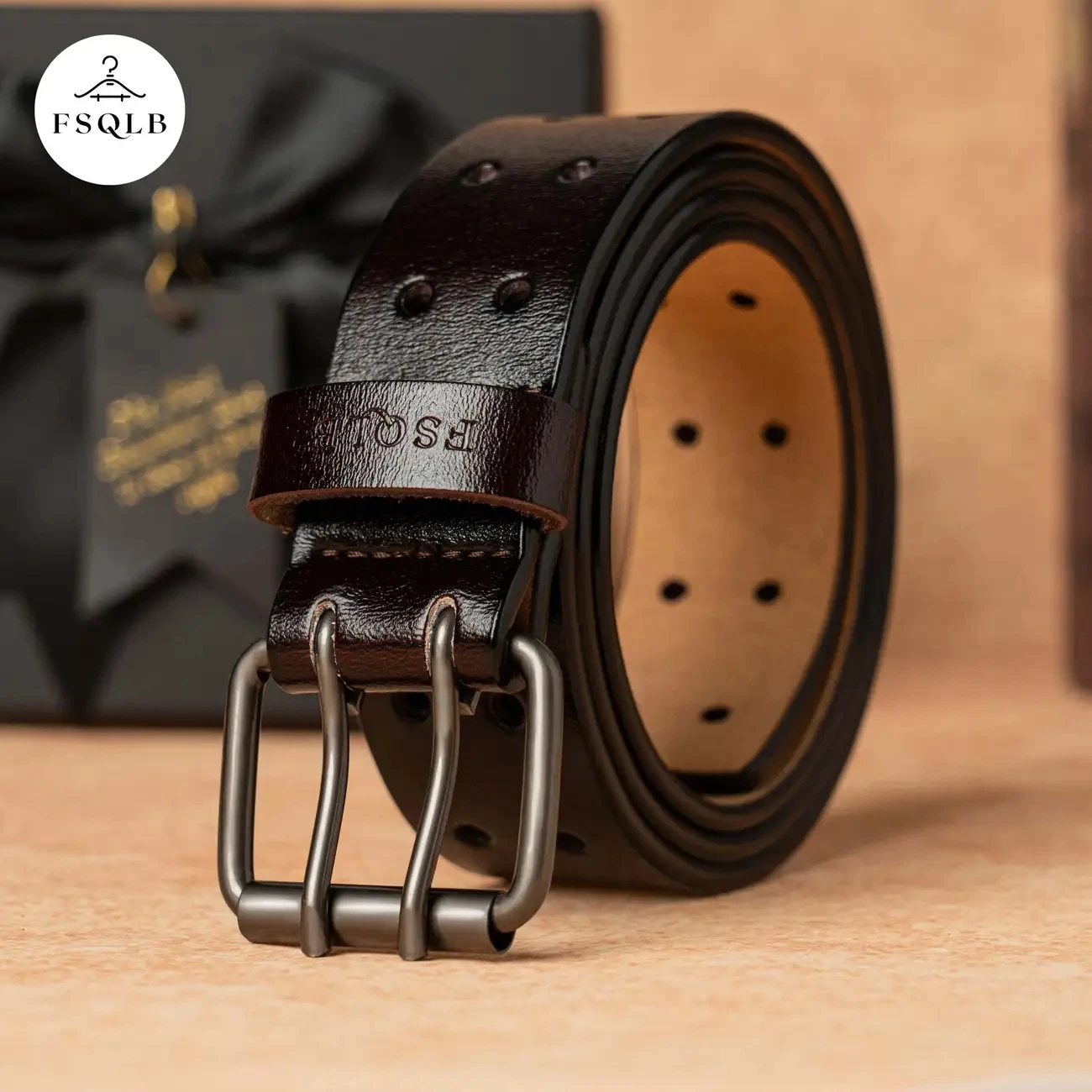 Herren-Gürtel Vintage Nadel-Schnalle Hochwertige Luxusmarke Modischer Gürtel für Herren-Jeans Vielseitiger Rindsleder-Gürtel für Herren – Detail 1
