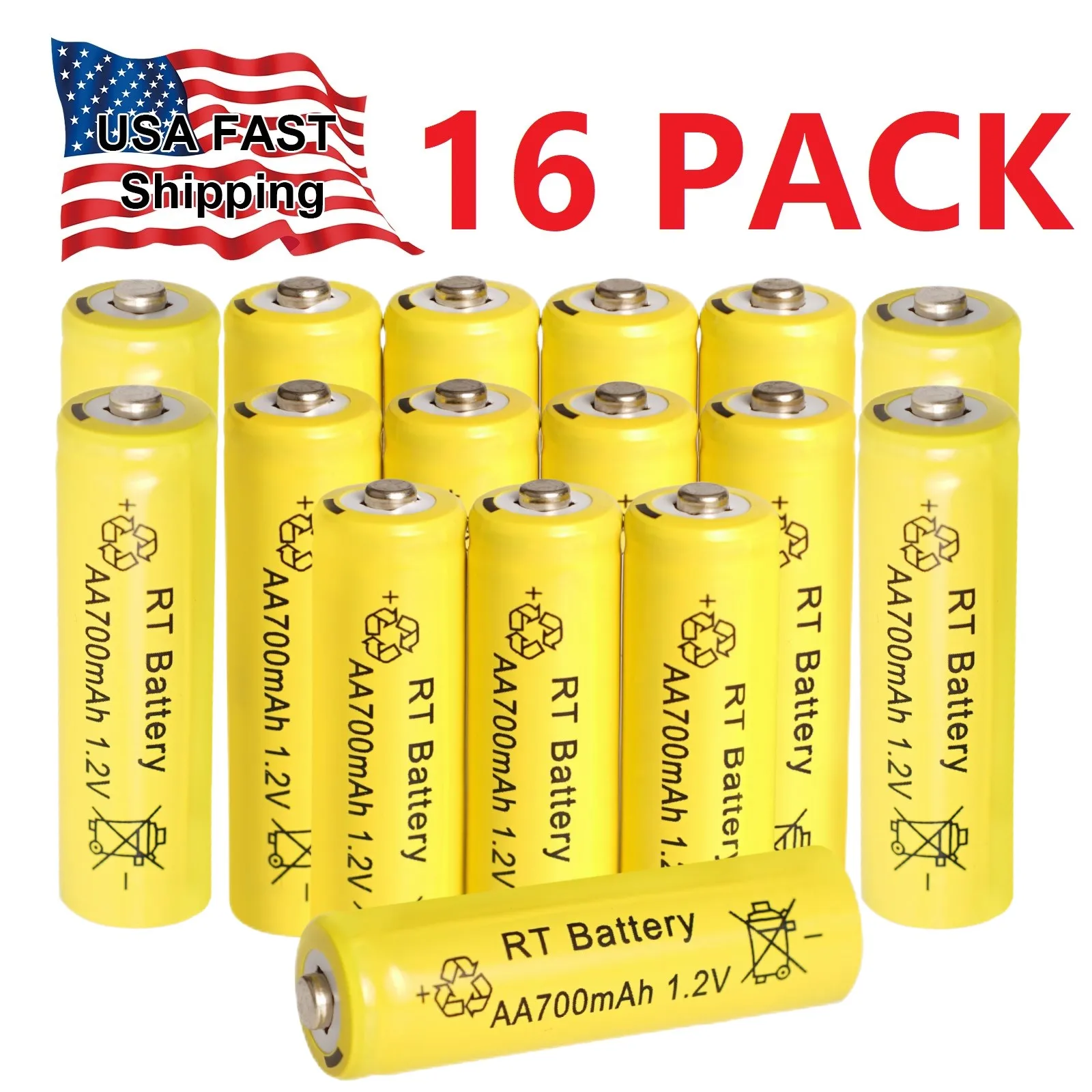 16Pcs 11200Mah 1.2V…