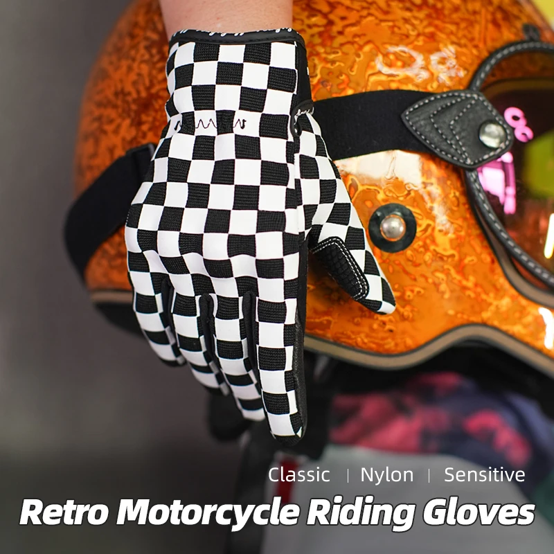 

UGLYBROS Retro Motorcycle Gloves Full Finger Men Women Motor Guantes Motocross Riding Gloves Touch Screen Spring Summer Autumn