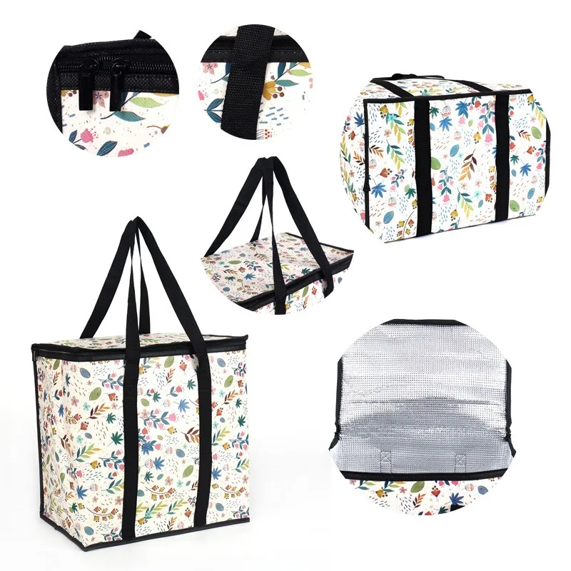 Auslaufsichere Isolierte Lunch-Kühltasche - Zusammenklappbare, Wasserdichte Thermotasche für Lieferungen & Outdoor-Aktivitäten – Detail 7