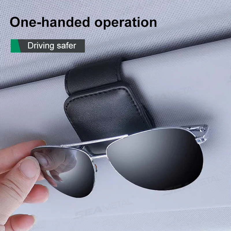 SEAMETAL Mini Car Glasses Holder Magnetic Stable Sun Visor Sunglasses Clip Glasses Storage Clip Universal Auto Eyeglasse Holder
