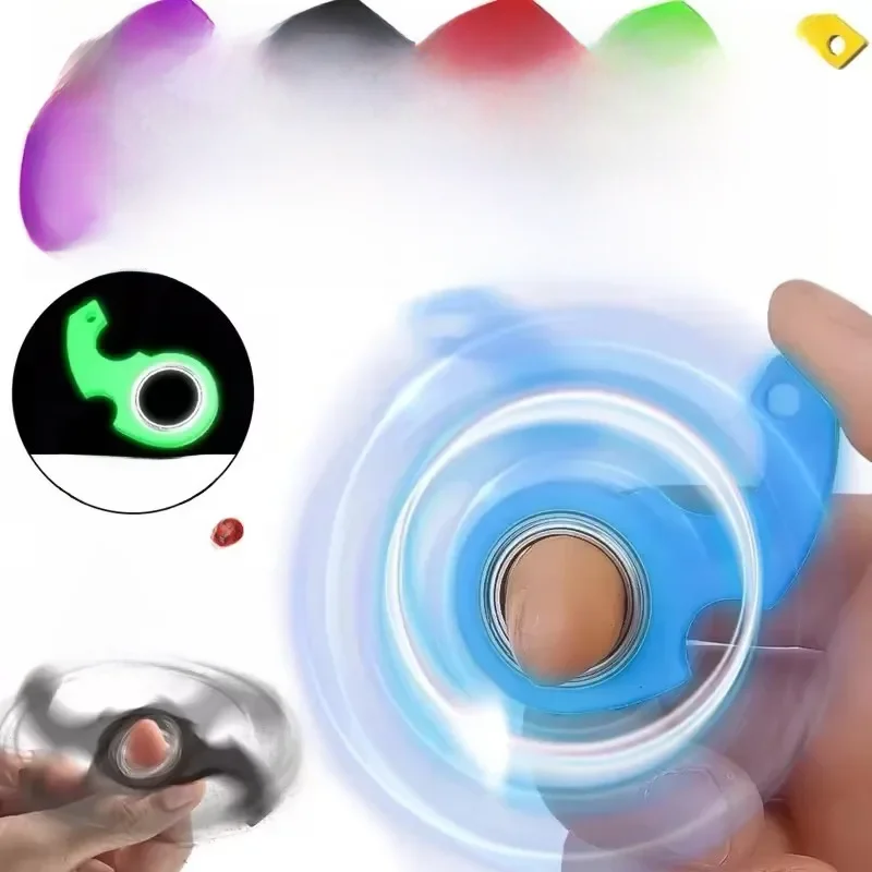 Spinner Stress jouet drôle Idget jouets enfants doigt filature porte-clés doigt Fidget anneau soulager l'ennui cadeaux de fête porte-clés jouets