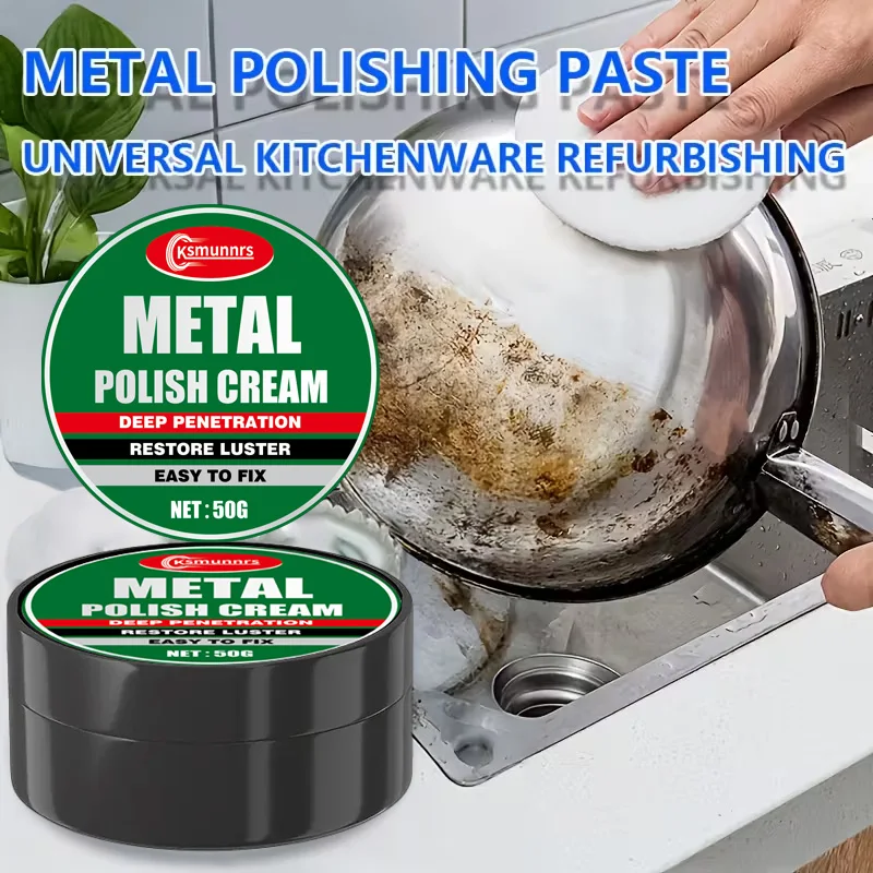 Multifunctional Metal Polishing Paste: Chrome Repair, Car/Motorcycle/RV/Kitchen Stainless Steel Shine
