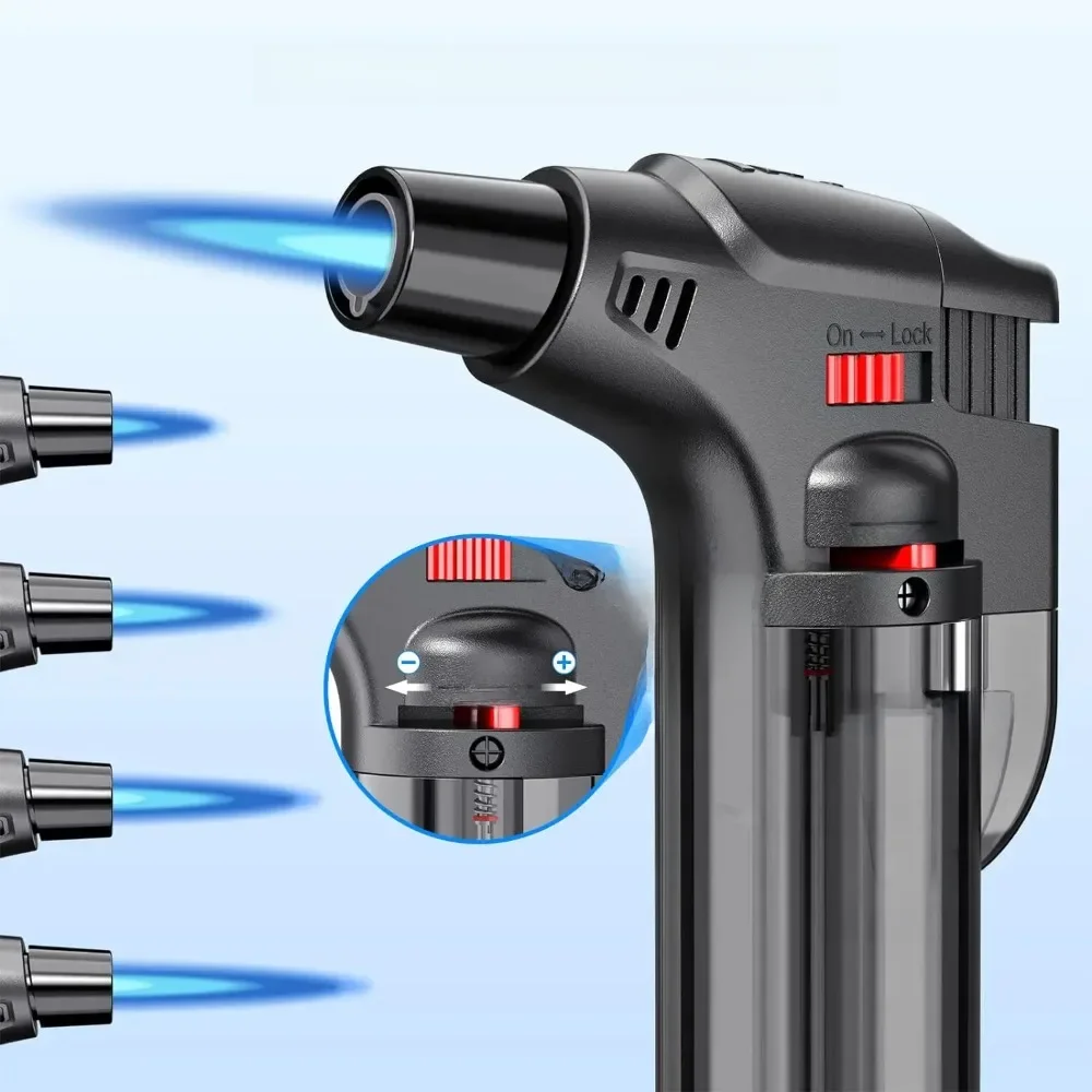 Briquets coupe-vent pour torche de soudage, briquet à gaz Butane, accessoires pour fumée et cigares, outils de grillades en plein air, nouvel allumage à Jet 2024