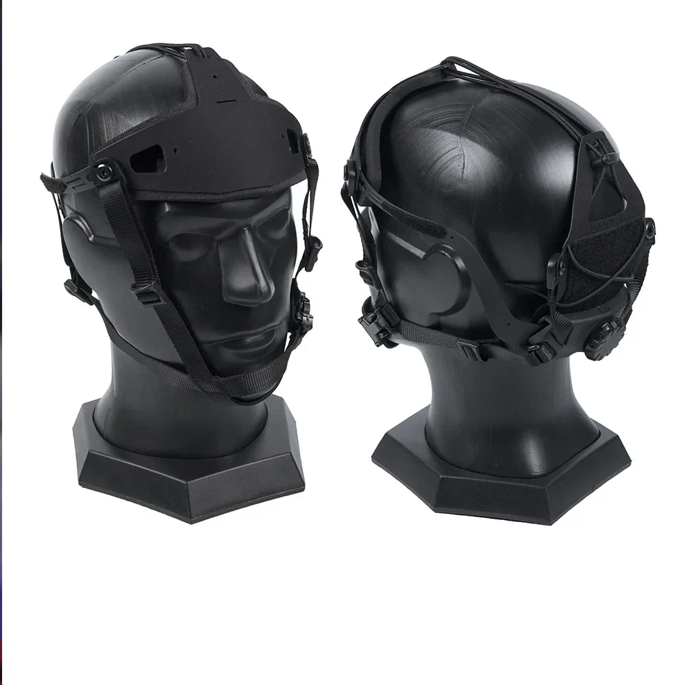 إطار للرؤية الليلية بإطار فولاذي، دعامة تلسكوب مثبتة على الرأس مع حقيبة بطارية تثبيت NVG لمعدات إطلاق كرات الطلاء Airsoft #6