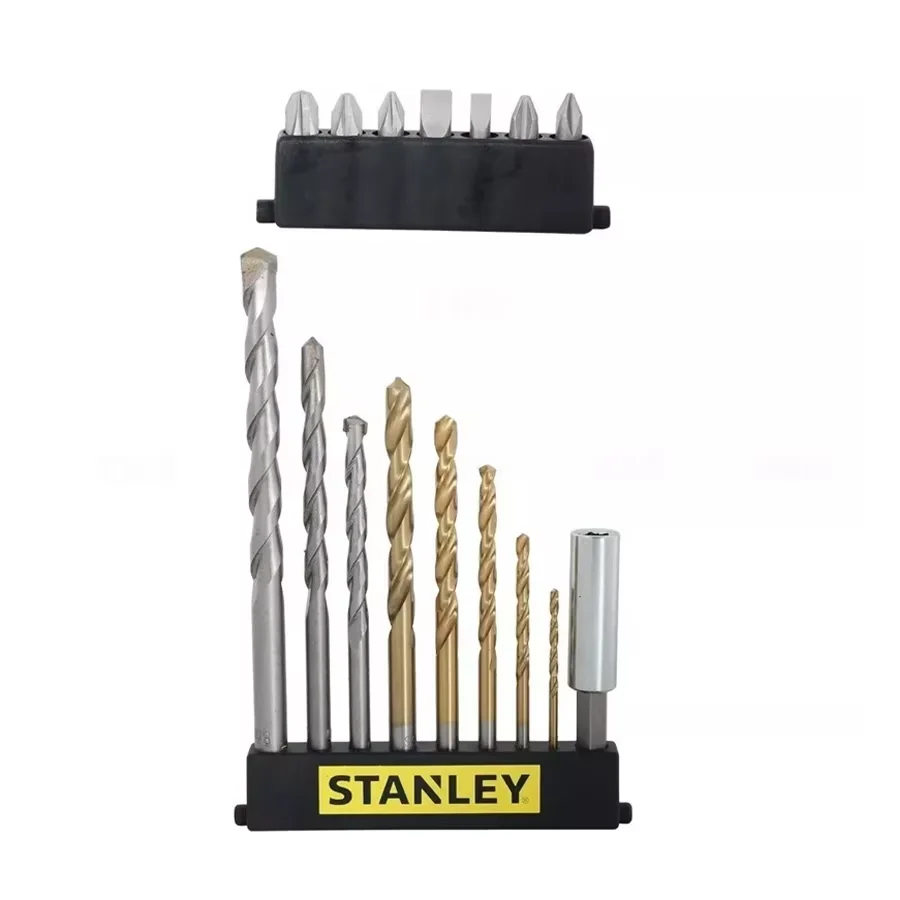 STANLEY STA7221 Drill Bit Set 16 Pcs Multi -function Screwdriver Bit and Twist Drill Extension Rod Power Tool Accessories