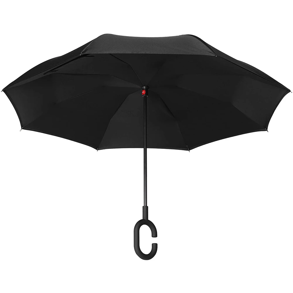 Woodstock Hand Free inverted umbrella 1 + 1, manual umbrella windproof umbrella 2 middle umbrella