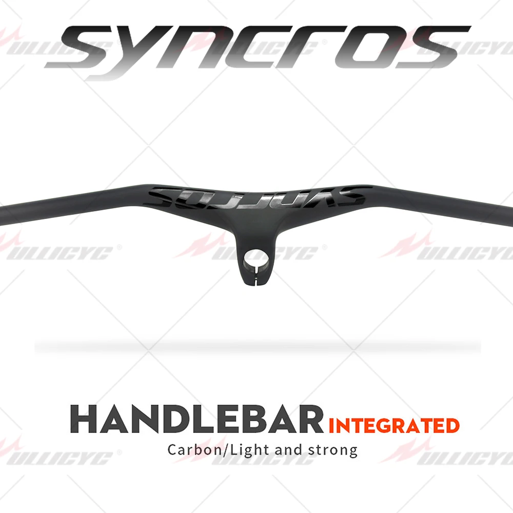 SYNCROS Mtb Handlebars 28.6mm-17Degree Carbon Integrated Cockpit Handlebar For Mountain Bike 660~800mm Bicycle Parts